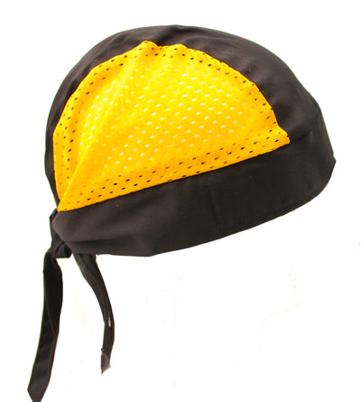 Black & Yellow  Wiz Khalifa Cool Mesh Air Flow Skull Cap Hat