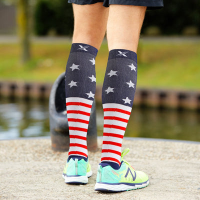 USA Stars & Stripes Graduated Compression Socks (3 Pair)